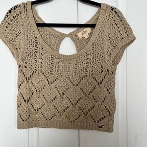 Hollister Tan Knit Sleeveless Top